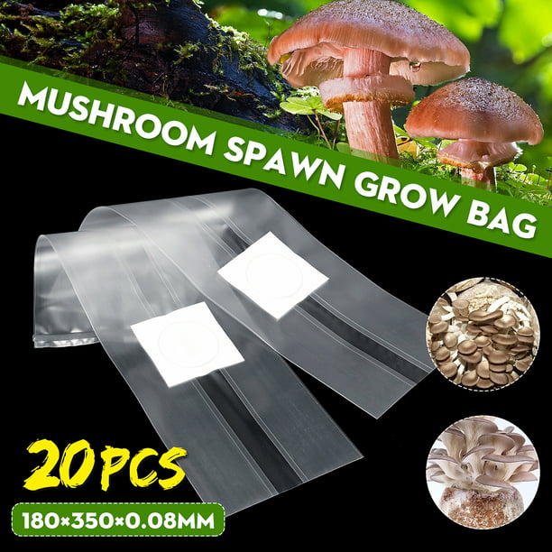10/20/50 X PVC Mushroom Spawn Grow Bag Substrate High Temp Pre Sealable Supplies 